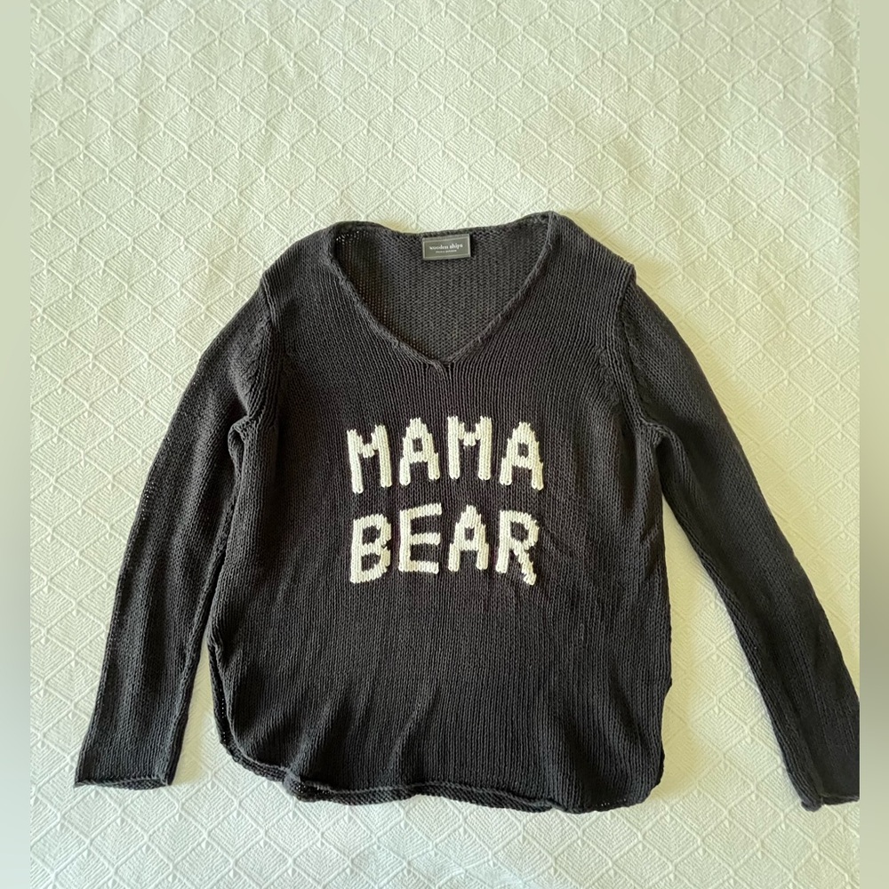 Wooden Ships Navy 'Mama Bear' Sweater